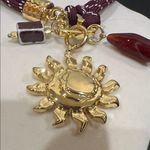 House of Harlow 1960 | Sunburst Pend Necklace w/ Heart Clasp & Adjustable Charms Gold Photo 5