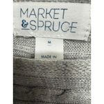 Market & Spruce  Gray Knit Light Weight Sweater Size Medium Cashmere Silk Blend Photo 4