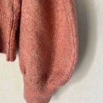 prAna  Women's Sweater Azure Medium balloon sleeve crewneck salmon pink soft Photo 5