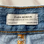 ZARA Women Light Wash Flare Leg Crop Denim Jeans -2 Photo 4