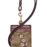 Coach NWOT Lanyard In Signature Canvas with Wildflower Print Photo 1