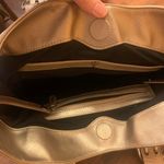 Tignanello Leather Bag Metallic Gold Shoulder Bag Magnetic Closure Photo 5