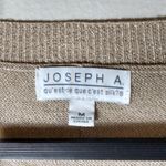 Joseph A. M Thin Gold Sparkle Sweater Top in Wheat Gray Size M Photo 4
