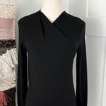MM.LaFleur  Surplice V-Neck Long Sleeve Jersey Stretch Top Black Sz S Photo 0