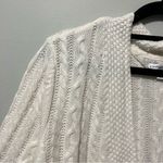 Croft & Barrow Cable Knit Open Cardigan Creamy White Size L Photo 4