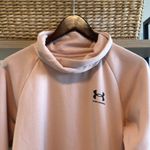 Under Armour Under Armor Cropped Pink Fleece Pull On Mock Neck Sweatshirt, S Photo 1