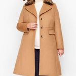 Talbots  fur trimmed wool coat Photo 3