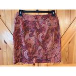 Chico's Chico’s Multi Color Retro Print Cotton Stretch Pockets Pencil Skirt Size 2/ Larg Photo 2