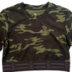 Good American Like New Icon Crop Workout Top Green Camo Size Photo 5