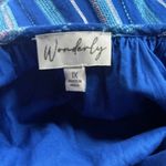 Wonderly Dress 1X Blue White Striped Dress Tiered Boho Puff Tassel Tie Coastal Photo 7