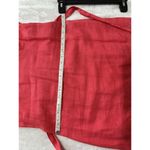 Old Navy VTG  Red Coral Linen Cotton Floral Embroidered Dress Size 6 Beachy Boho Photo 12