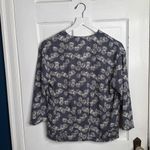 Allison Joy  Evereve Faux Wrap Blue 3/4 Sleeve Blouse Top W1906 Sz S Photo 6