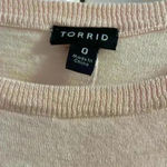 Torrid  baby pink layered look button back crewneck pullover sweater. Large Photo 5