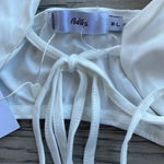 Adika white cropped front tie halter top size Med/Lrg New with Tag Photo 4