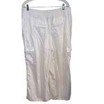 Lane Bryant Pull-On Linen Wide Leg Cargo Pants Off White Coastal Grandma Photo 5