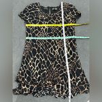 Liz Claiborne  Black and Tan Patterned Mini Dress Size 10 Photo 2