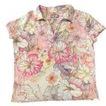 Caribbean Joe Women's Floral Print Golf Polo Size Large Photo 0
