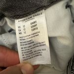 American Eagle  Mom Jean High Rise Charcoal Grey Distressed Short Inseam Photo 7