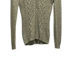 The Limited  Cable knit Wool Blend Henley Sweater Olive Green Size M Coastal Cute Photo 6