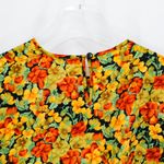LAUREN LEE Black Orange Vintage 1990's Floral T Photo 7