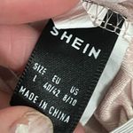 SheIn  pink striped long sleeve crop top L Photo 2