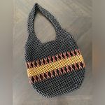 Apt. 9 VTG Y2K  Black & Brown Beaded Boho Shoulder Tote Bag Purse Handbag Photo 0