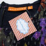 NWT Oliphant Milano Smocked Maxi in Navy Floral Metallic Chiffon Dress L Blue Size L Photo 5