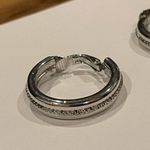 Trifari Signed Crown Silver Tone Clip On Hoop Earrings Photo 4