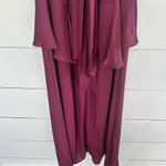 Parker  Black Rosie Silk Maxi Ruffle Maroon Dress Photo 7