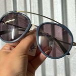 Smoke x Mirrors Viva Milky Grey Browline Aviator Silver Sunglasses Photo 0