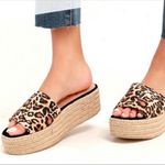 Franco Sarto  TOLA2 ANIMAL PRINT LEOPARD CHEETAH ESPADRILLE PLATFORM LEATHER SHOE Photo 0