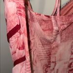 SheIn Pink and Red Print Long Sleeve Corset Lined Sweetheart Neck Dress Photo 6