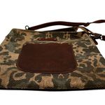 Myra Bags Leather & Canvas Voyager Shoulder Bag Purse Brown Photo 4