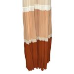Lulus Lulu’s Totally Tranquil Beige Color-Block Maxi Dress Chiffon Pleated Halter Tie Photo 9