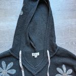 POL Daisy Floral Gray Knit Oversized Hoodie Size S Cottagecore Boho Photo 2