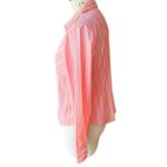 NWT ~ RAG Coral Orange & Pink Stripe Fitted Long Sleeve Blouse ~ Women's Size XL Photo 4