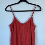 Madewell Textured Cover-Up Jumpsuit Fresh Chili 2022 Casual Summer Red Small Photo 2