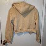Women's Tan Cropped Hoodie Jacket Size Small Photo 5