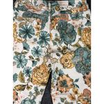 Chico's  WOMEN'S SIZE 0 ANKLE LENGTH STRETCH WHITE FLORAL PANTS WITH POCKETS Photo 4