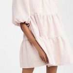 Sister Jane Pink Rosy Knees Tweed Confetti Square Neck Puff Sleeve Dress Size S Photo 0