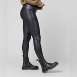 Spanx Faux Leather Moto Leggings Black Full Length Shaping Legging Size XS Photo 2