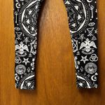 KILLSTAR  Occult Graphic Printed Leggings Black White XL Goth Steampunk Emo Photo 2