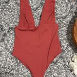 ZARA One Piece Bathing Suit Dark Coral Size Small Womens Photo 0