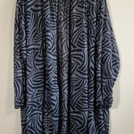 Oscar de la Renta ✨ Vintage  Women’s Black Gray Patterned Sheer Swim Cover Up Med Photo 0