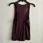 BKE Boutique Brown & Copper Lace/Sequins Tank M Photo 2