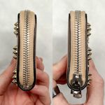 Christian Louboutin Panettone Studded Zip Around Wallet Leather Designer Nude Photo 8