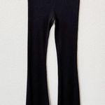 Aerie [] Black Kick It Ribbed Knit High Rise Flare Wide Leg Pants Pull On Small S Photo 1