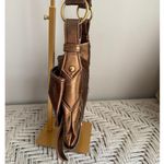 YSL Yves Saint Laurent Rive Gauche Metallic Bronze Leather Bow Shoulder Bag Photo 4