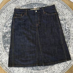 Gap  2004 100% Cotton Dark Denim Midi Skirt - Size 10 Photo 1