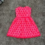 Lilly Pulitzer  Strapless Peyton Pinwheel Organza Dress Hot Pink Photo 4